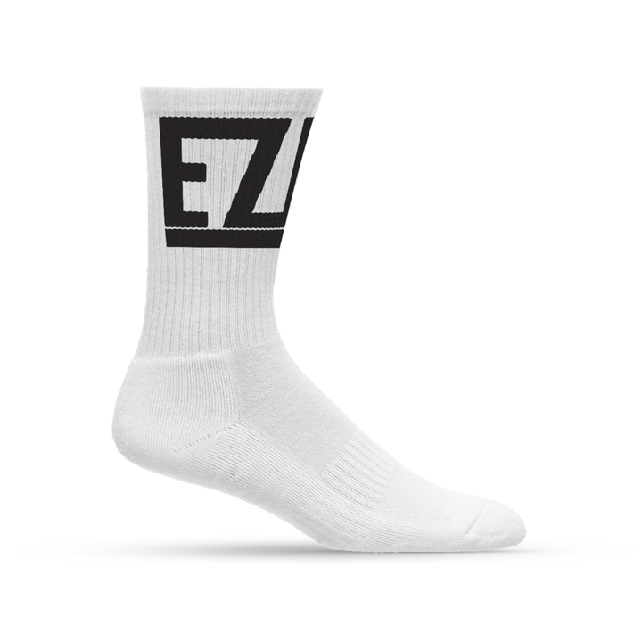 EZRA COLLECTIVE CLASSIC LOGO SOCKS – Black on White